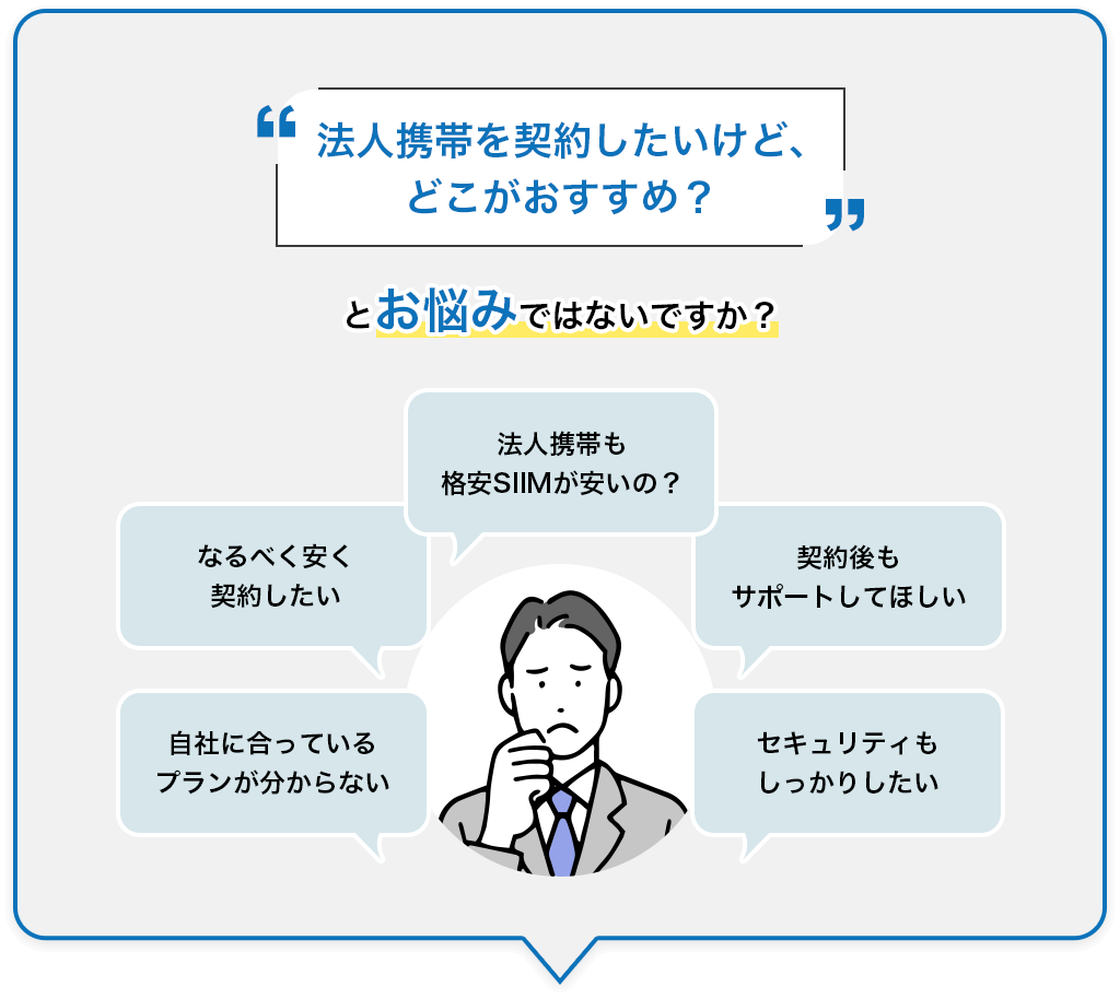 法人携帯を形約したいけど、どこがおすすめ?